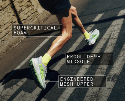 Hoka - Women's Clifton Pro - Cosmic Grey/Neon Yuzu