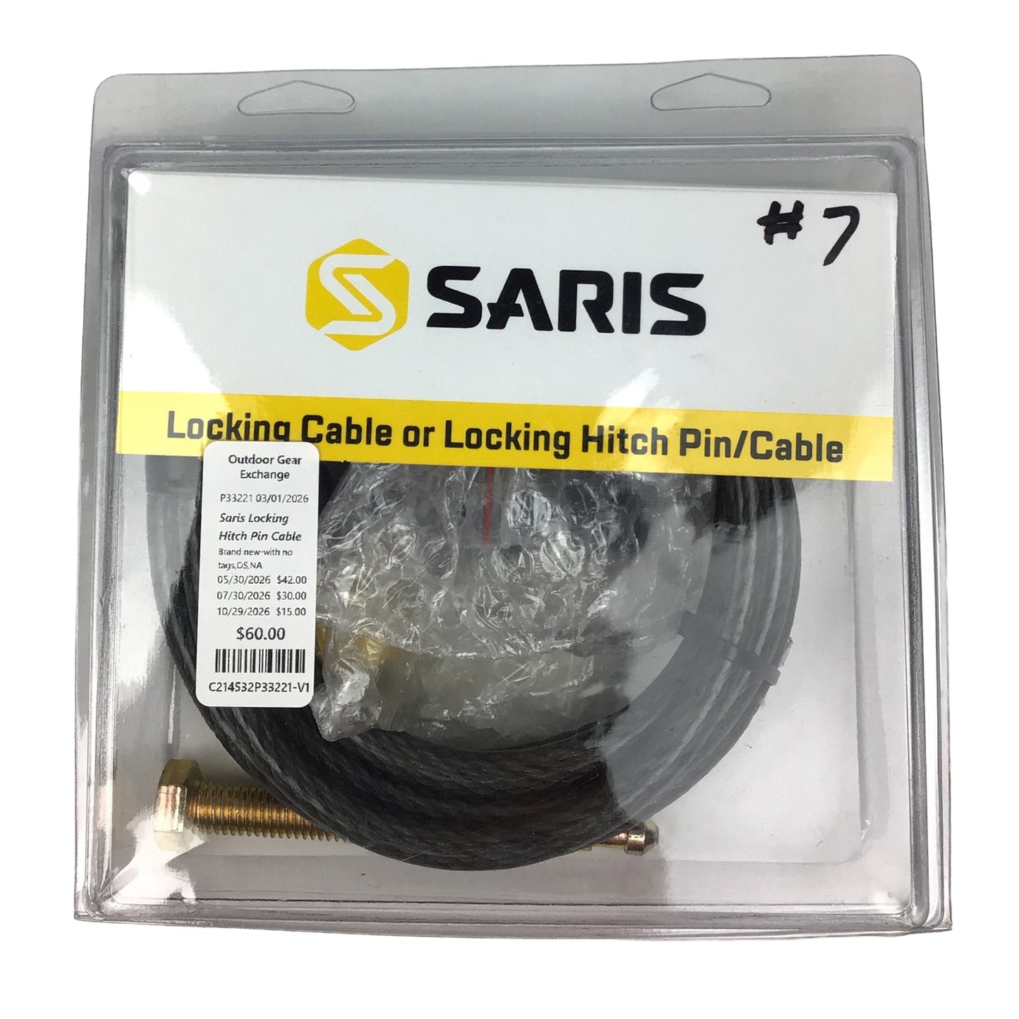 Saris Locking Hitch Pin Cable