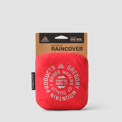 Gregory - Raincover 50L-80L - BEAMING RED