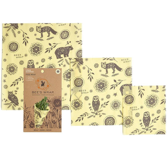 Bees Wrap - Assorted 3 Pack - Into The Woods Print