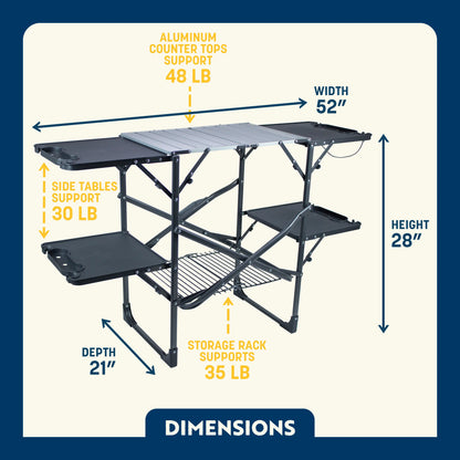 GCI Outdoors - Slim Fold Cook Station - Black Chrome