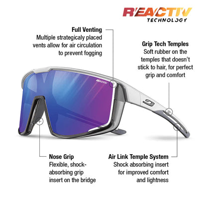 Julbo - Fury - Matte White / Translucent Gray; REACTIV 1-3 High Contrast