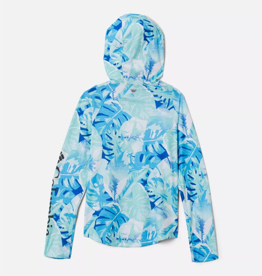 Columbia - Girls Super Tidal Hoodie - Gulf Stream Philo Palms