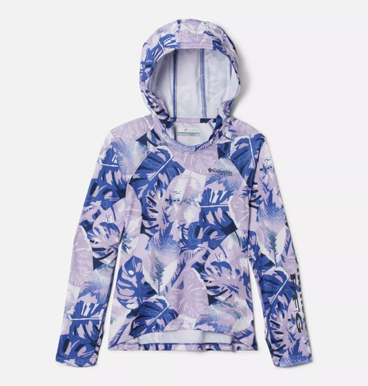 Columbia - Girls Super Tidal Hoodie - Gulf Stream Philo Palms