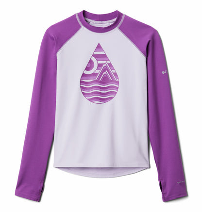 Columbia - Sandy Shores Printed LS Sunguard Youth - Orchid Dots