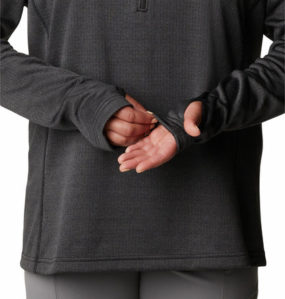 Columbia - Park View Grid Fleece 1/2 Zip - Women's Plus - Black Heather