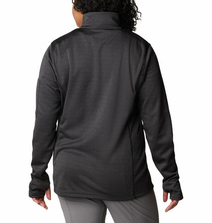Columbia - Park View Grid Fleece 1/2 Zip - Women's Plus - Black Heather