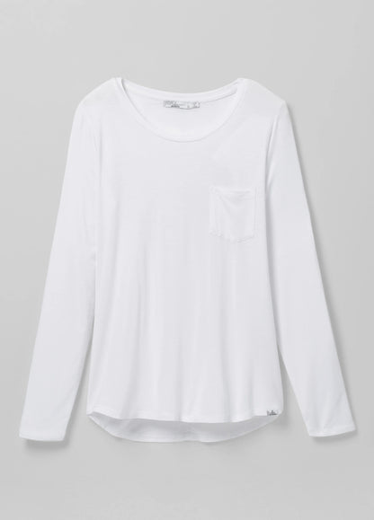 Prana - Foundation Long Sleeve Crew Womens - White