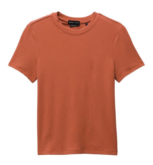 Prana - Foundation Rib Tee - Women's - Terracotta Heather