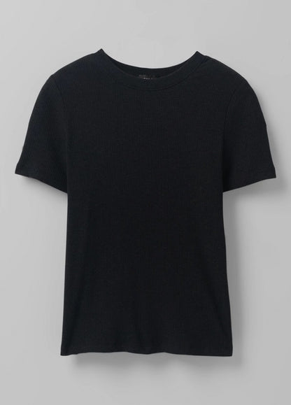 Prana - Foundation Rib Tee - Women's - Black Heather