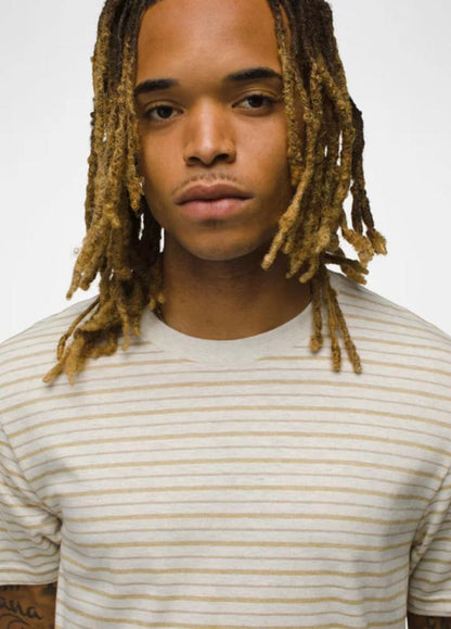 Prana - prAna Crew T-Shirt - Men's - Cargo Green Stripe