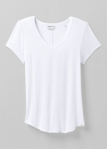 Prana - Foundation Short Sleeve Plus - White