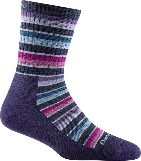 Darn Tough - Women's Decade Stripe Micro Crew Midweight Hiking Sock - Blackberry