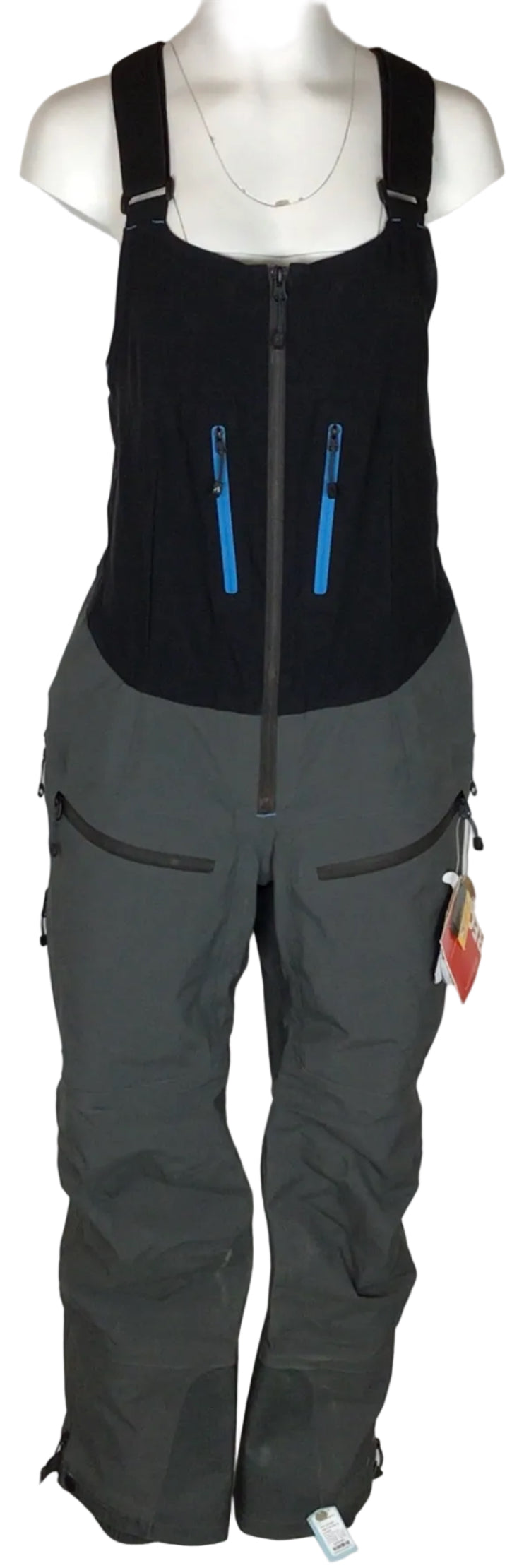 FIRST ASCENT FINE LINE BIBS W LG GREY