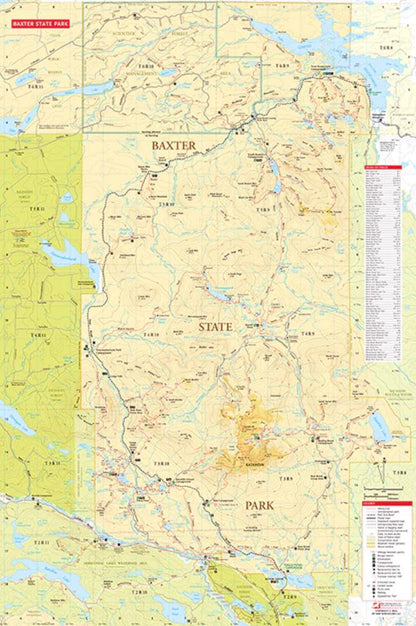 Map Adventures - Katahdin/Baxter State Park Waterproof Trail Map