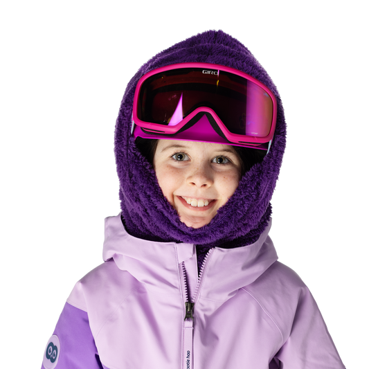 Kids Kozy Fleece Hood - Grape