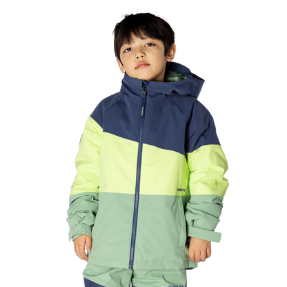 Kids Spruce Insulated Jacket - Sea Blue/Lime/Basil