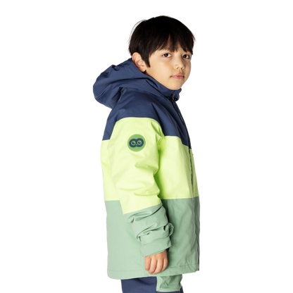 Kids Spruce Insulated Jacket - Sea Blue/Lime/Basil