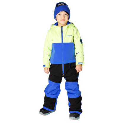 Kids Vista Insulated Snowsuit - Lime/Vivid Blue/Raven Black