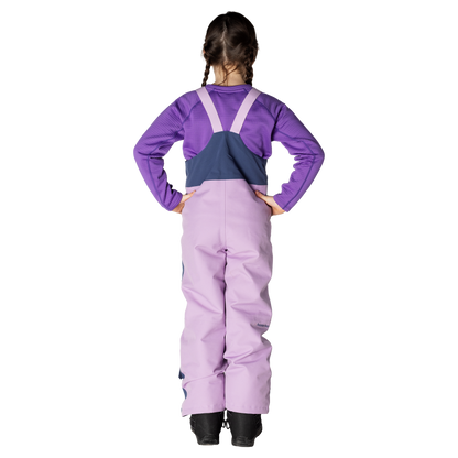 Kids Pinnakle Insulated Bib Snow Pants - Sea Blue/Lavender