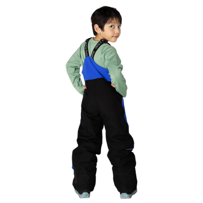 Kids Pinnakle Insulated Bib Snow Pants - Vivid Blue/Raven Black