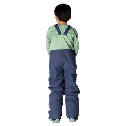 Kids Pinnakle Insulated Bib Snow Pants - Basil/Sea Blue
