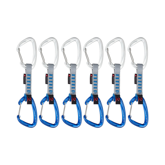 Mammut - Crag Wire Indicator Quickdraws 6 PK - Wire Gate Silver-Ult