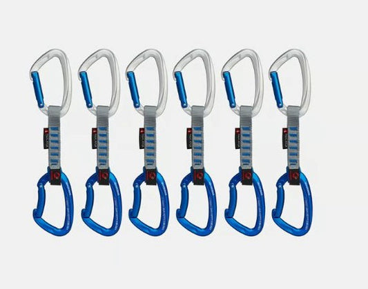 Mammut - Crag Keylock 10cm Indicator 6-Pack Quickdraws - Silver/Ultramarine