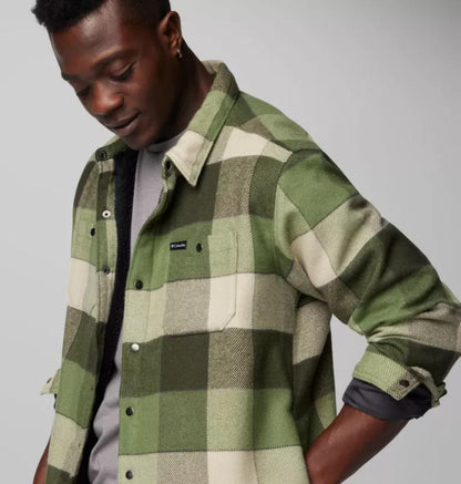 Columbia - Windward II Shirt Jacket - Men's - Canteen Multi Windowpane Check