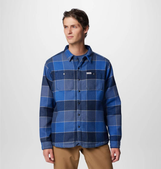 Columbia - Windward II Shirt Jacket - Men's - Mtn Blue Multi Windowpane Check