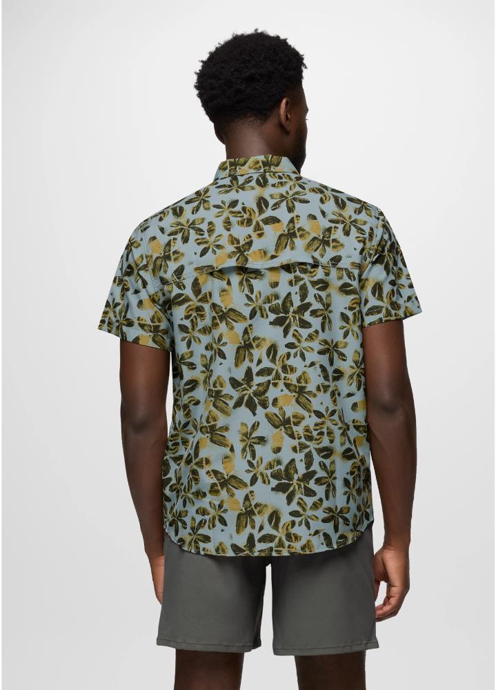 Prana - Lost Sol Printed Short Sleeve Shirt - Thundercloud Seedling