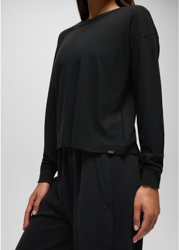 Prana - Cozy Up Long Sleeve Crew - Black