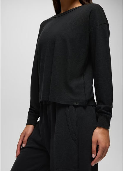 Prana - Cozy Up Long Sleeve Crew - Black