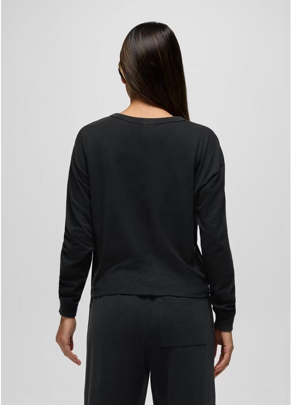 Prana - Cozy Up Long Sleeve Crew - Black