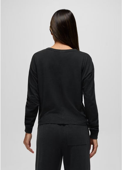 Prana - Cozy Up Long Sleeve Crew - Black