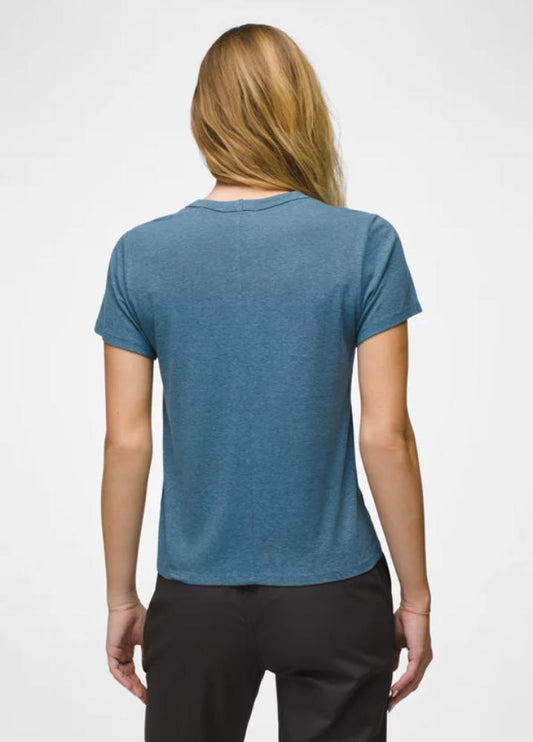 Prana - Cozy Up Short Sleeve Crew - Stormy Night Heather