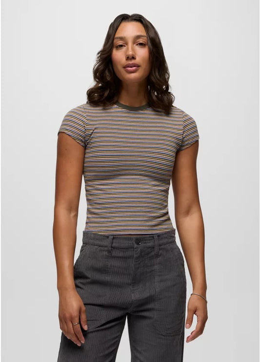 Prana - Lotus Short Sleeve Tee - Long Beach Stripe