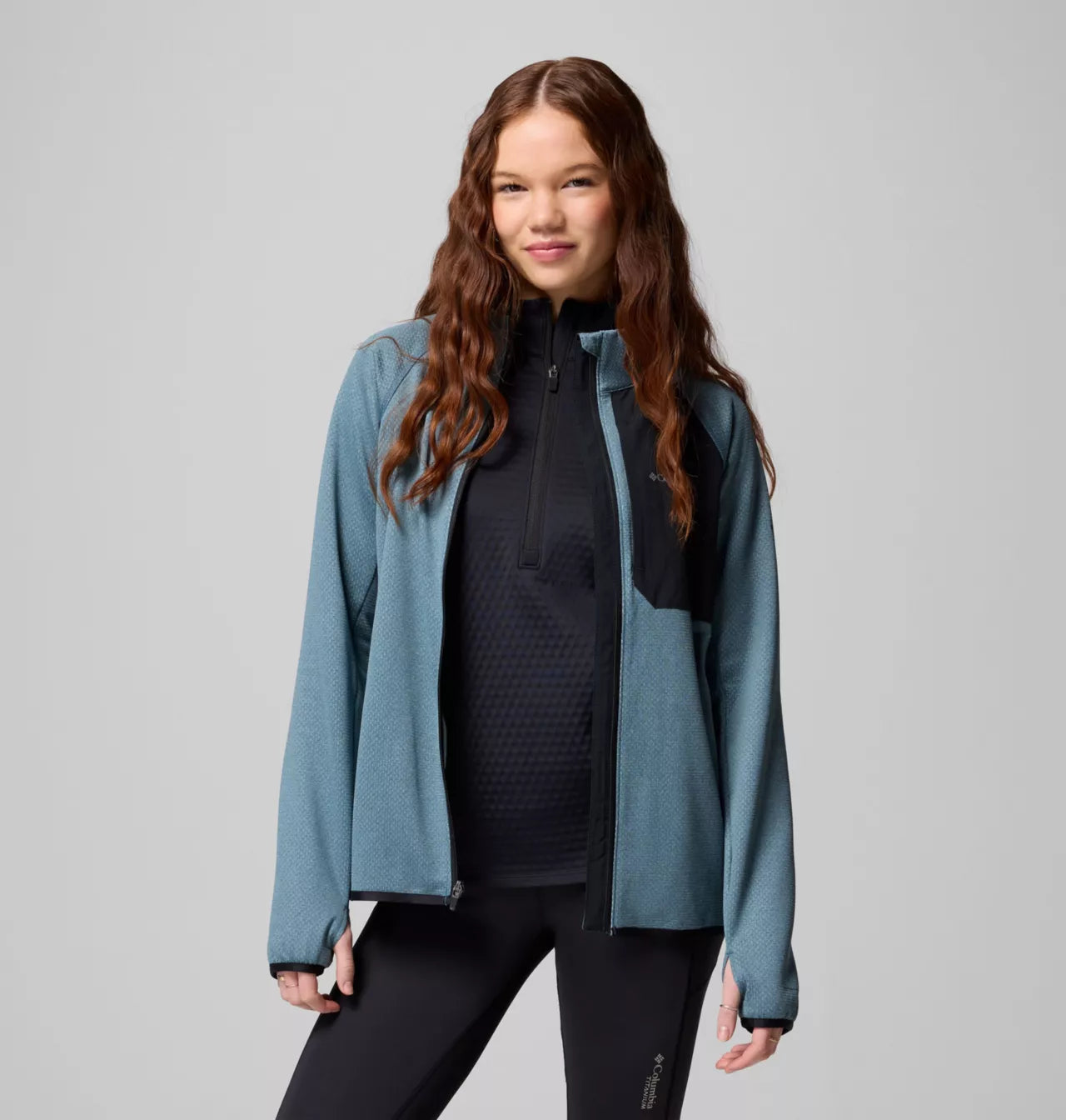 Columbia - Triple Canyon Grid Fleece FZ - Everblue Black
