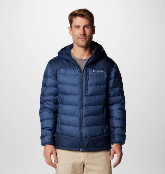 Columbia - Autumn Park II Down Hooded Jacket - Men's - Dark Mountain, Collegiate Navy