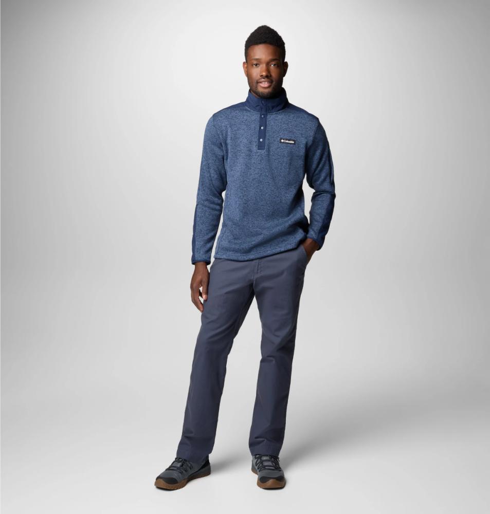 Columbia - Sweater Weather Half Snap - Men's - Dark Mtn Heather, Collegiate Navy