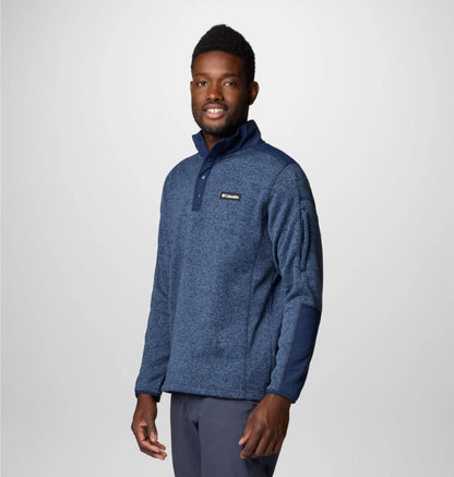 Columbia - Sweater Weather Half Snap - Men's - Dark Mtn Heather, Collegiate Navy