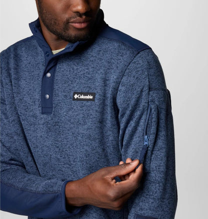 Columbia - Sweater Weather Half Snap - Men's - Dark Mtn Heather, Collegiate Navy