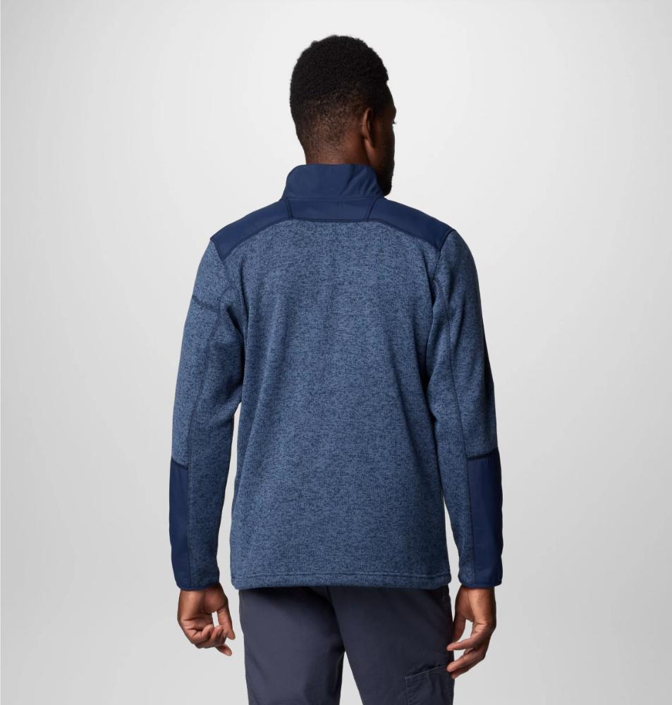Columbia - Sweater Weather Half Snap - Men's - Dark Mtn Heather, Collegiate Navy