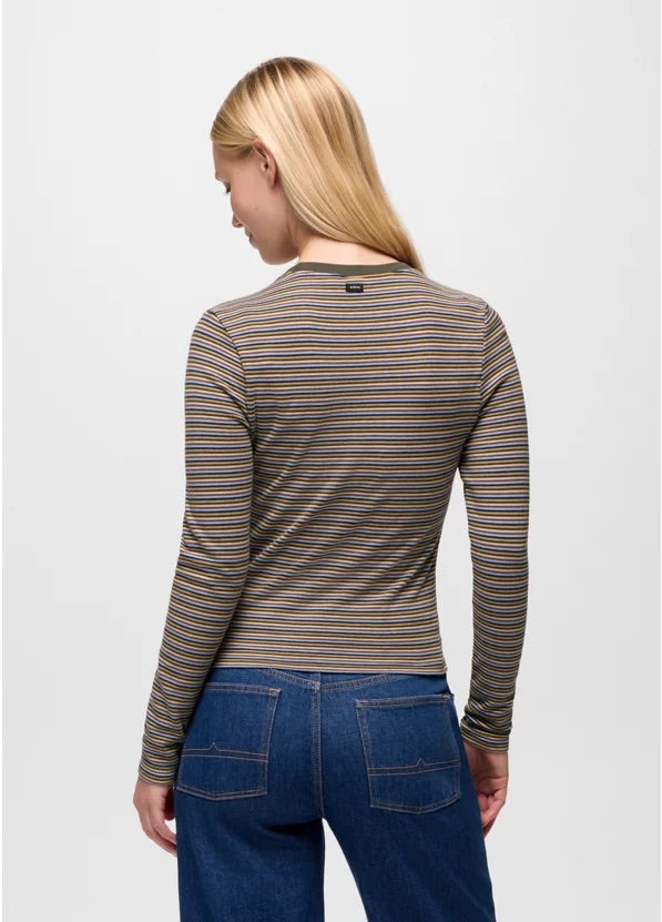 Prana - Lotus Long Sleeve Tee - Long Beach Stripe