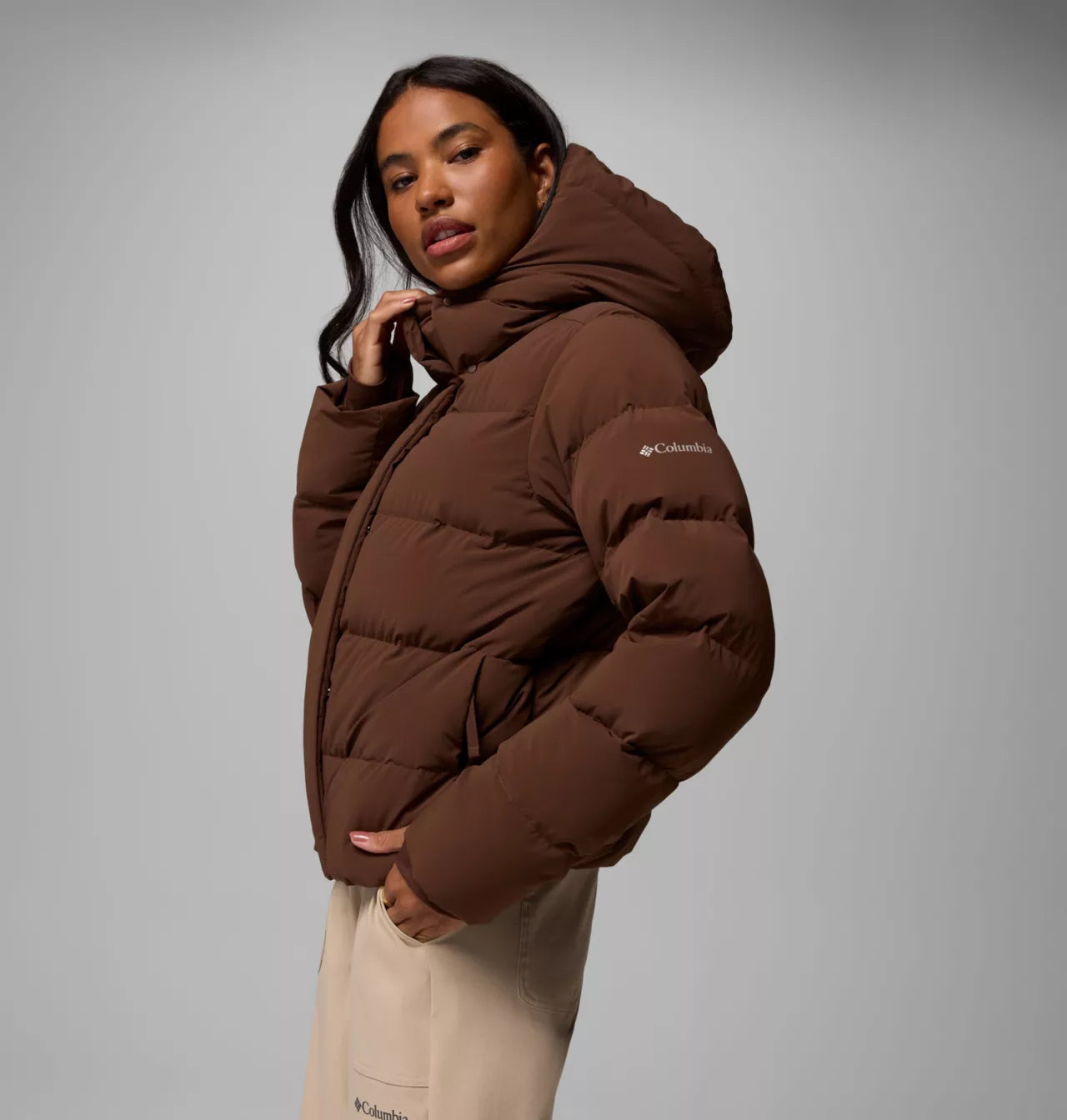 Columbia - Amaze Puff Hooded Jacket - Tobacco
