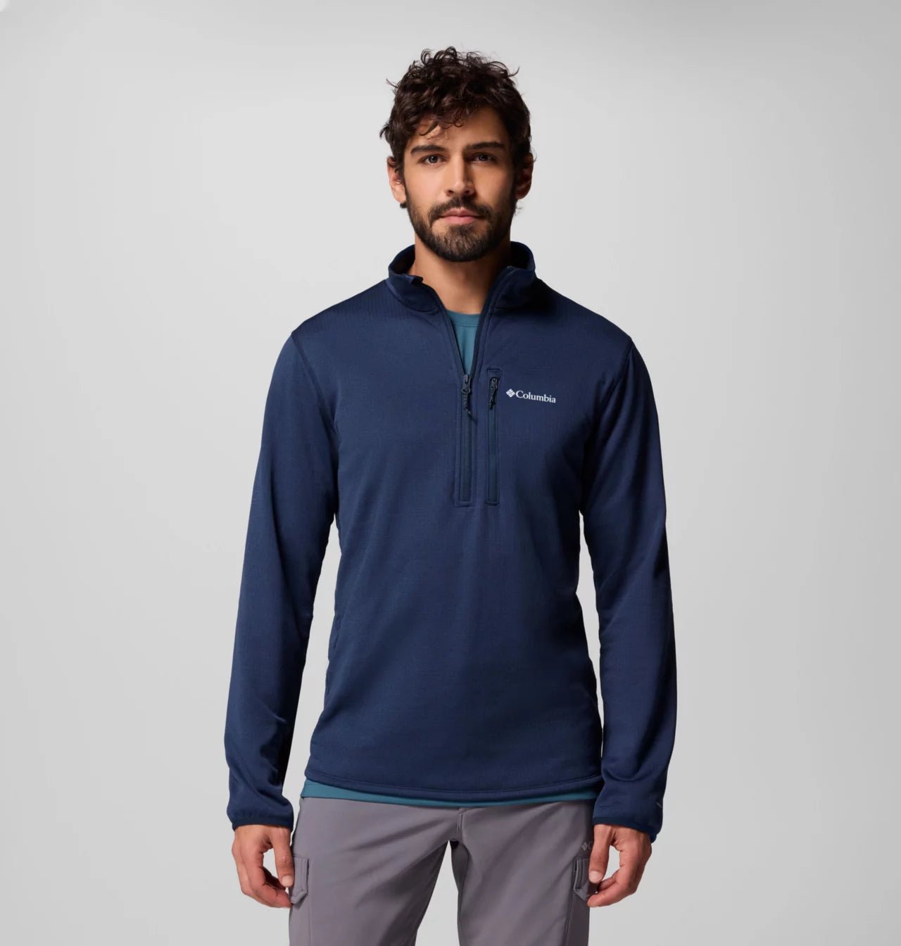 Columbia - Essential Hike Grid Fleece Half Zip - Collegiate Navy