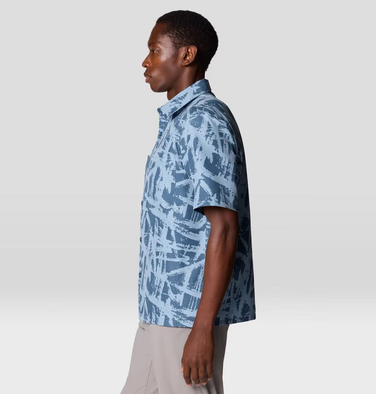 Mountain Hardwear - Sun Drift Cooling Printed Short Sleeve Shirt - Element Brushstroke Print