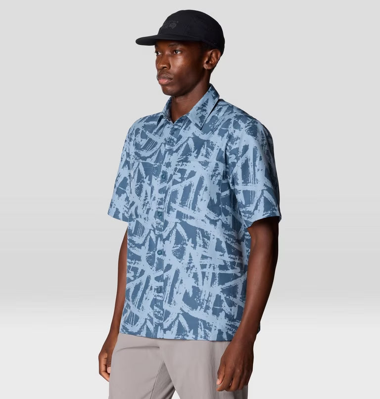 Mountain Hardwear - Sun Drift Cooling Printed Short Sleeve Shirt - Element Brushstroke Print