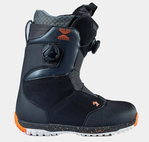 rome bodega snowboard boot men's Boa Boots 2023 while a Hybrid Heel Box Brand_Orvis What Gear Is Mandatory Color:High Rise Black / White