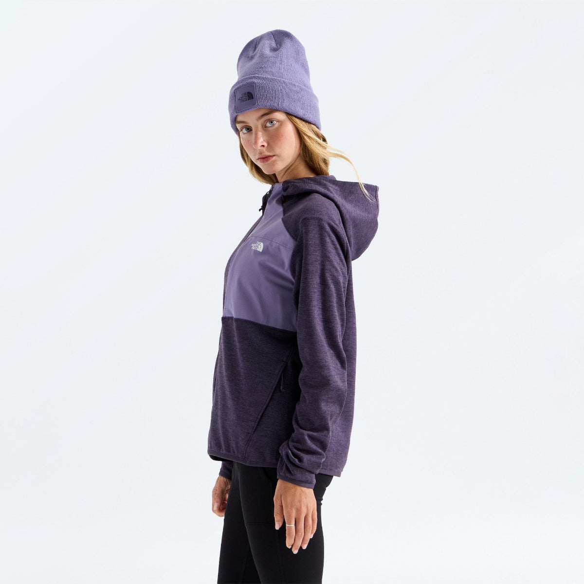 The North Face - Women's TNF Performance Fleece Full Zip Hoodie - Endless Dusk Dark Heather/Grounded Plum